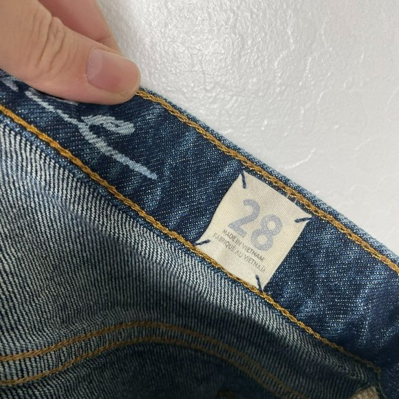 Free People Blue Dark Wash Bailey Denim High Waist Skirt - Picture 6 of 9